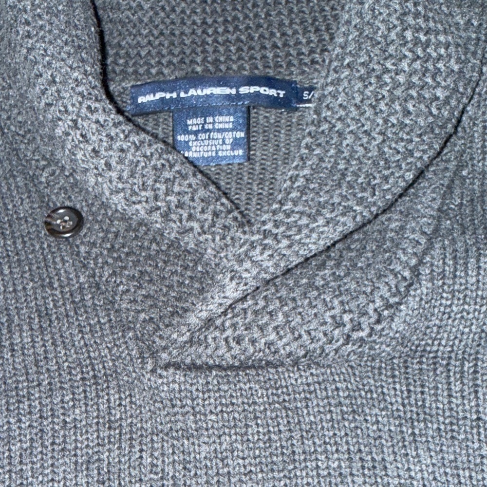 Ralph Lauren Charcoal Turtleneck Sweater with Red Logo - Picture 5 of 7